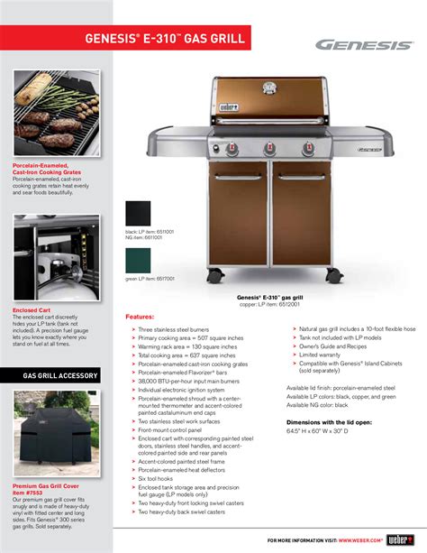 weber genesis e-310 manual pdf